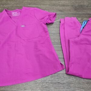 Pink Figs Scrub Set, Tall